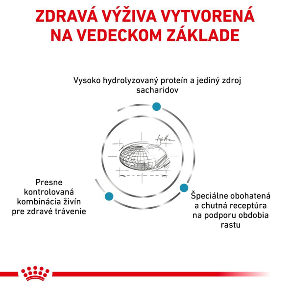 Royal Canin Hypoallergenic Puppy granule pro štěňata s potravinovými alergiemi 1,5 kg