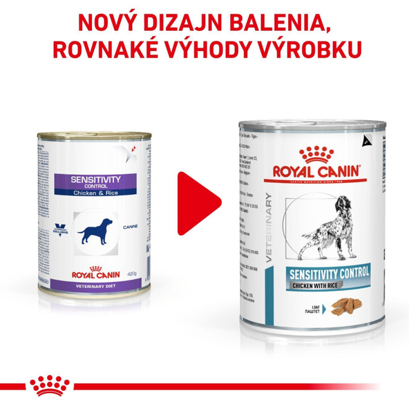 Royal Canin Sensitivity Control Chicken konzerva s kuřetem a rýží pro psy s potravinovými alergiemi 410 g