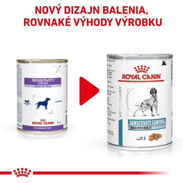 Royal Canin Sensitivity Control Duck konzerva s kachnou a rýží pro psy s potravinovými alergiemi 410 g