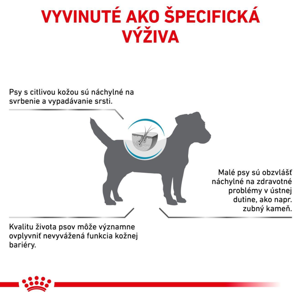 Royal Canin Skin Care Small Dog granule pro malé psy s dermatózami a nadměrným vypadáváním srsti 2 kg