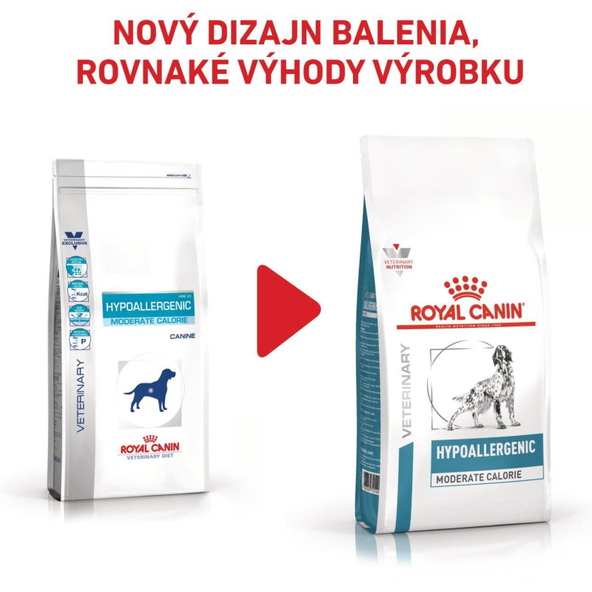Royal Canin Hypoallergenic Moderate Calorie granule pro psy s potravinovými alergiemi 1,5 kg