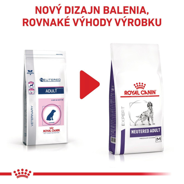 Royal Canin Neutered Adult Medium Dog Dry granule pro dospělé kastrované psy středních plemen se sklonem k nadváze 9 kg