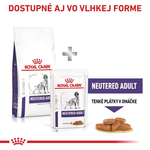 Royal Canin Neutered Adult Medium Dog Dry granule pro dospělé kastrované psy středních plemen se sklonem k nadváze 9 kg
