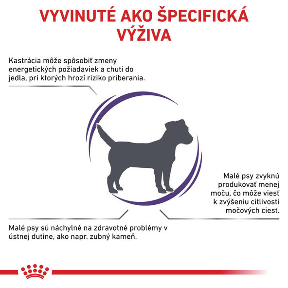 Royal Canin Neutered Adult Small Dog Dry granule pro dospělé kastrované psy malých plemen 3,5 kg