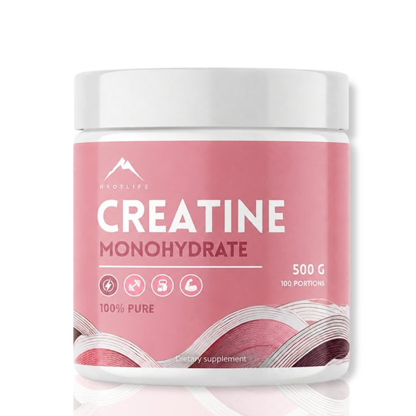 Hrotlife Kreatin monohydrát LYOTASTE™ Malina 500 g