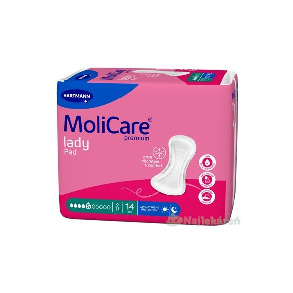 MoliCare Premium lady pad 5 kapek inkontinenční vložky 14 ks