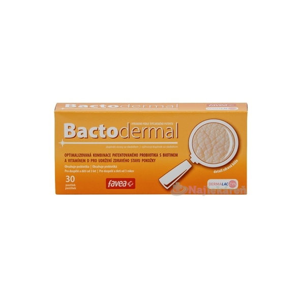 favea Bactodermal s biotínem a vitamínem D 30 žvýkacích tablet
