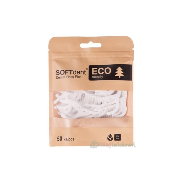 SOFTdent ECO dentální párátka s nití 50 ks