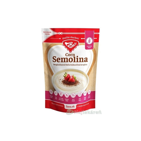 Liana Corn Semolina bílá kukuřičná krupice bezlepková 250 g