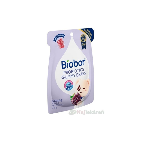 Biobor Probiotics želé medvídci hroznová příchuť 45 g