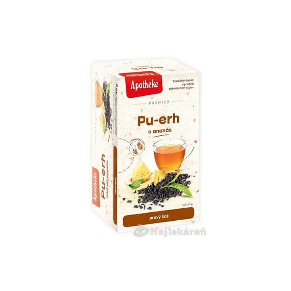 APOTHEKE Premier Pu-erh a ananas černý čaj 20x2 g