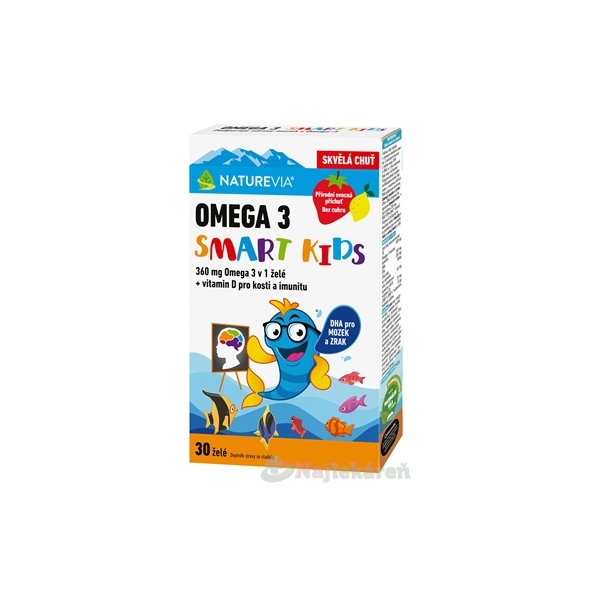 Naturevia Omega 3 Smart Kids 30 želé tablet