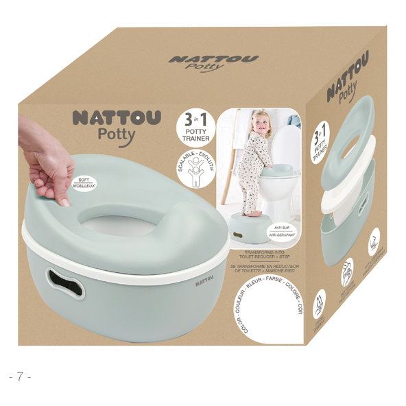 NATTOU Nočník učící 3v1 Potty Beige