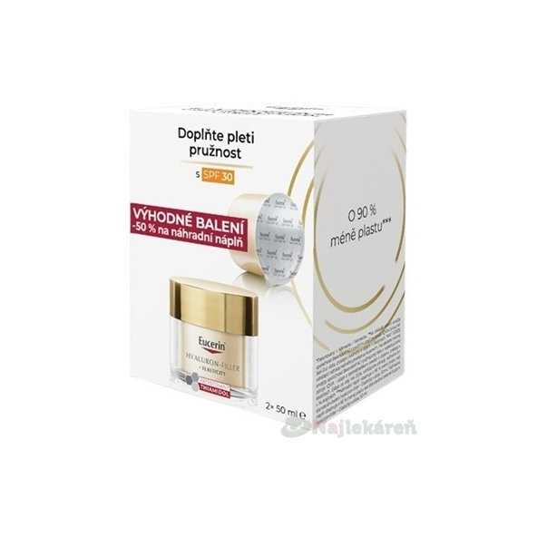 Eucerin Hyaluron-Filler + Elasticity denní krém SPF 30 50 ml + náplň