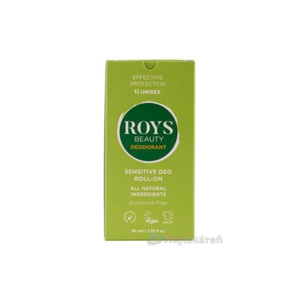ROYS Beauty Sensitive Deo Unisex přírodní roll-on 50 ml