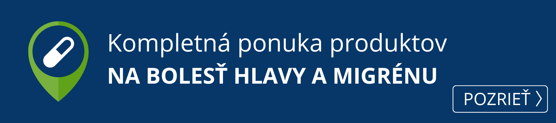  Kompletná ponuka produktov na bolesť hlavy