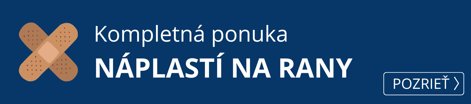  Náplaste na rany kompletná ponuka