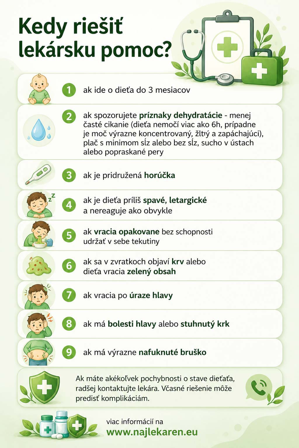  Zvracanie u detí, kedy riešiť lekára