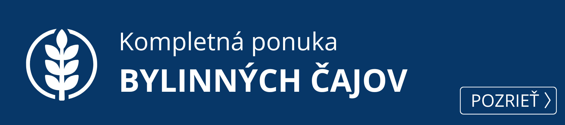  Kompletná ponuka bylinných čajov