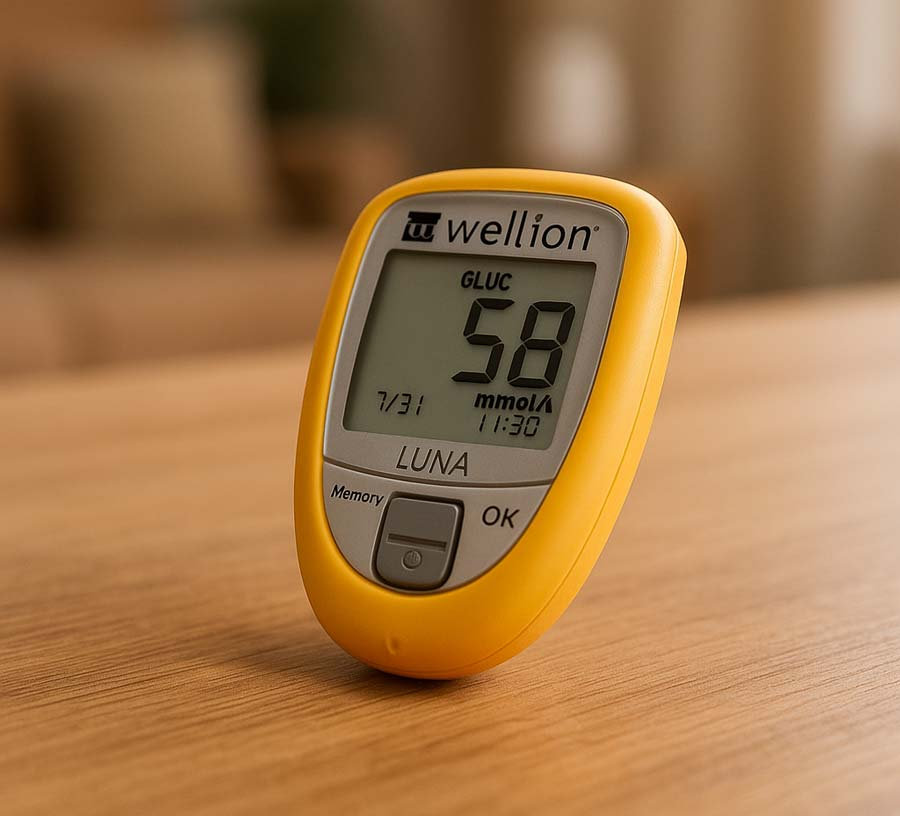  Wellion LUNA Duo s príslušenstvom na meranie glukózy a cholesterolu