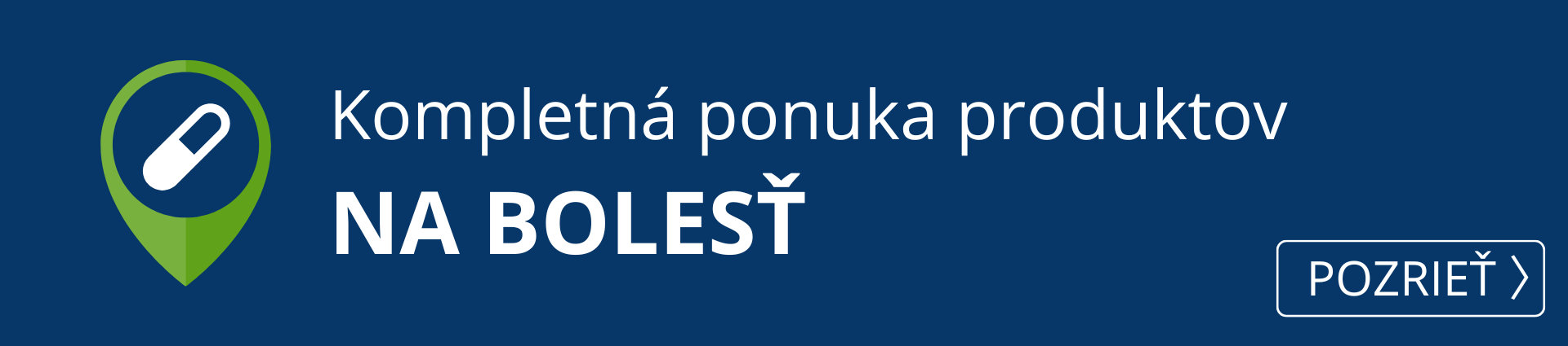  Kompletná ponuka produktov na chronickú bolesť.