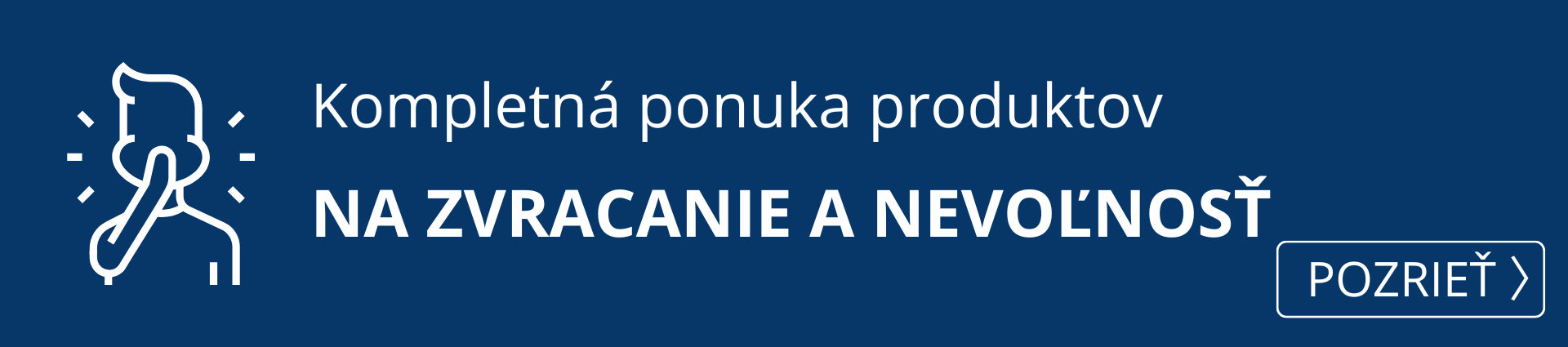  Kompletná ponuka produktov na zvracanie a nevoľnosť