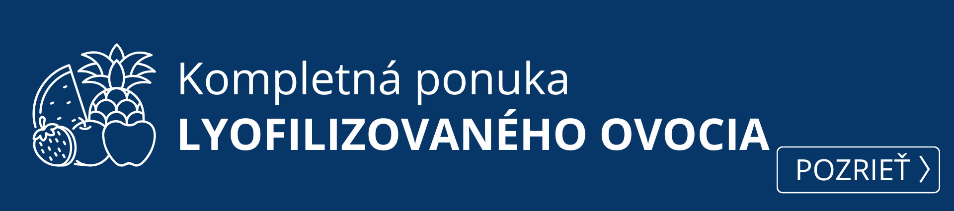  Kompletná ponuka lyofilizovaného ovocia