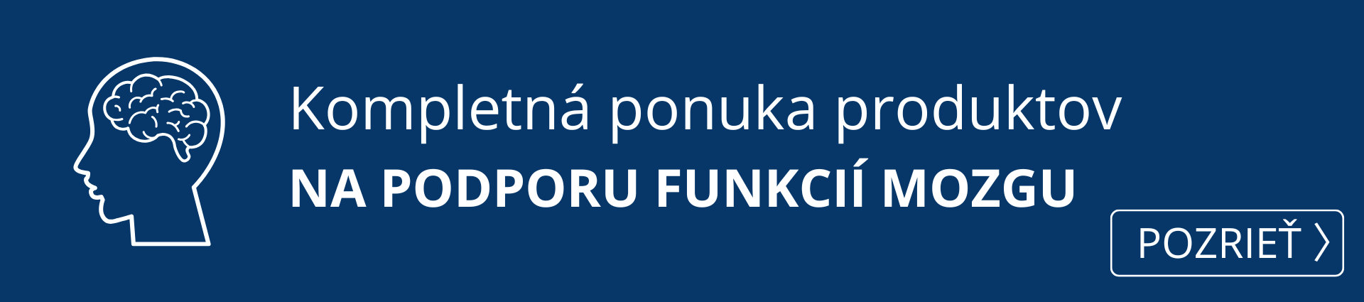  Kompletná ponuka produktov na podporu funkcií mozgu.