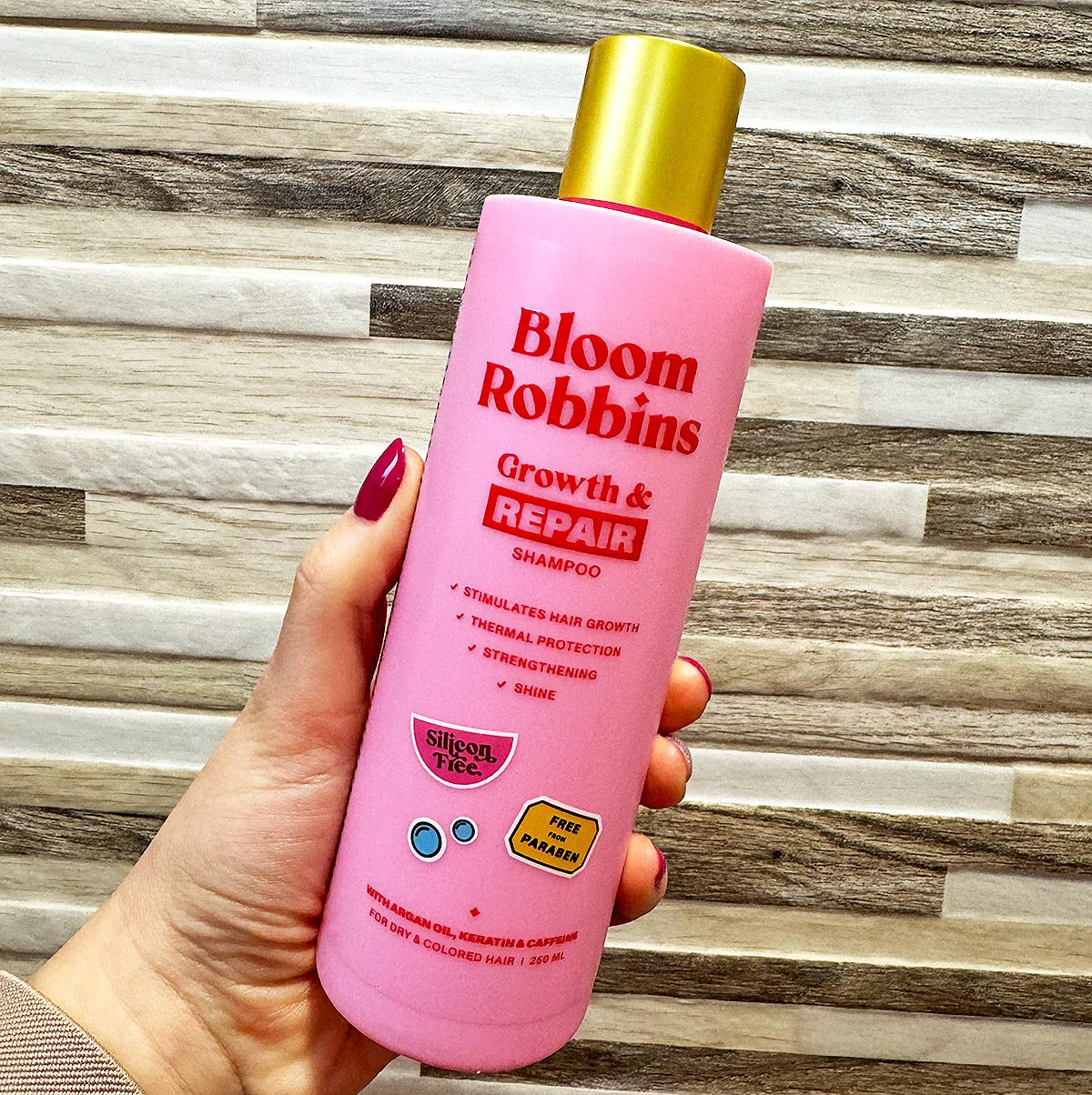  Recenzia Bloom Robbins GROWTH & REPAIR šampón na farbené a poškodené vlasy
