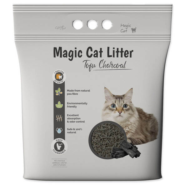 Magic Litter Tofu stelivo dřevěné uhlí 6 l
