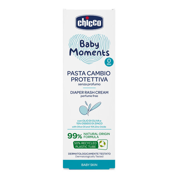Chicco krém na dětský zadeček Baby Moments 100 ml 0 m+