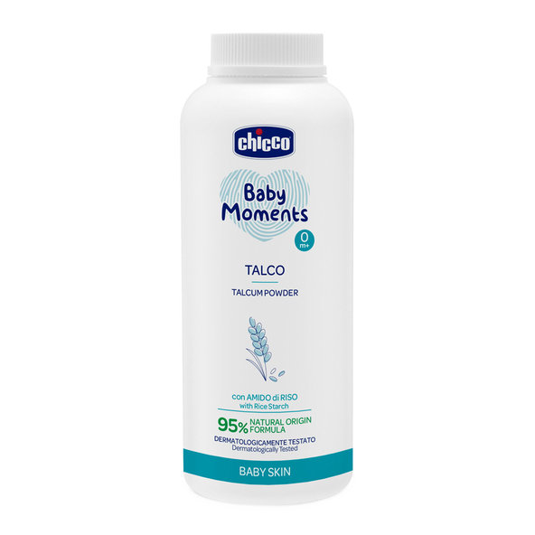 Chicco dětský pudr Baby Moments s rýžovým škrobem 150 g