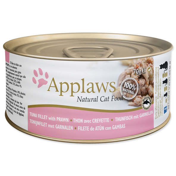 Applaws Cat konzerva Tuna Fillet with Prawn ve vývaru 70 g