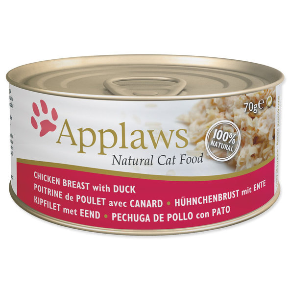 Applaws Cat konzerva Chicken Breast with Duck ve vývaru 70 g