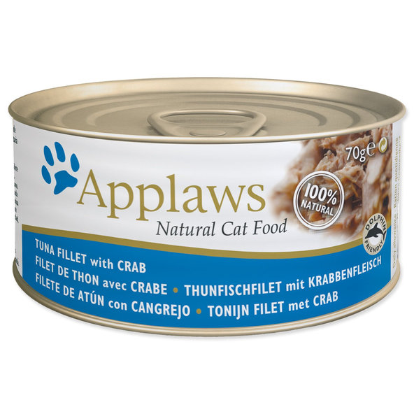 Applaws Cat konzerva Tuna Fillet with Crab ve vývaru 70 g