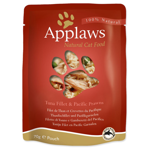 Applaws Cat kapsička Tuna Fillet with Prawn ve vývaru 70 g