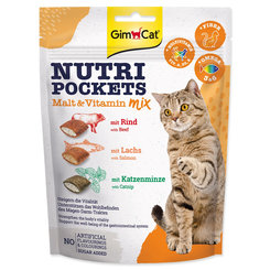GimCat Nutri Pockets Malt & Vitamin Mix pochoutka 150g