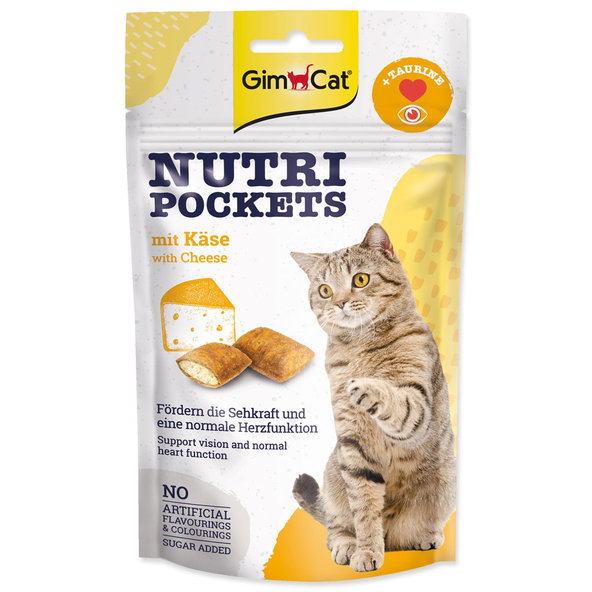GimCat Nutri Pockets pamlsek se sýrem 60g