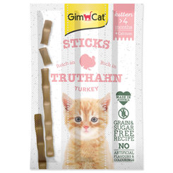 GimCat Kitten krůtí a vápník pamlsek tyčinky 3ks