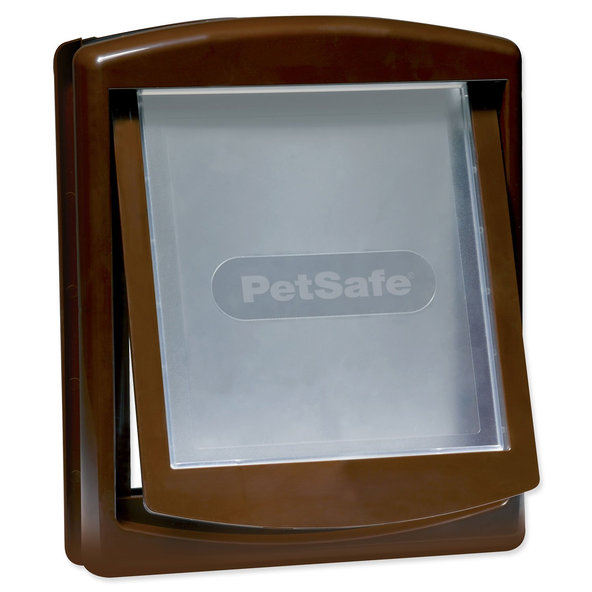 PetSafe plastová dvířka s transparentní klapkou hnědá 28,1 × 23,7 cm