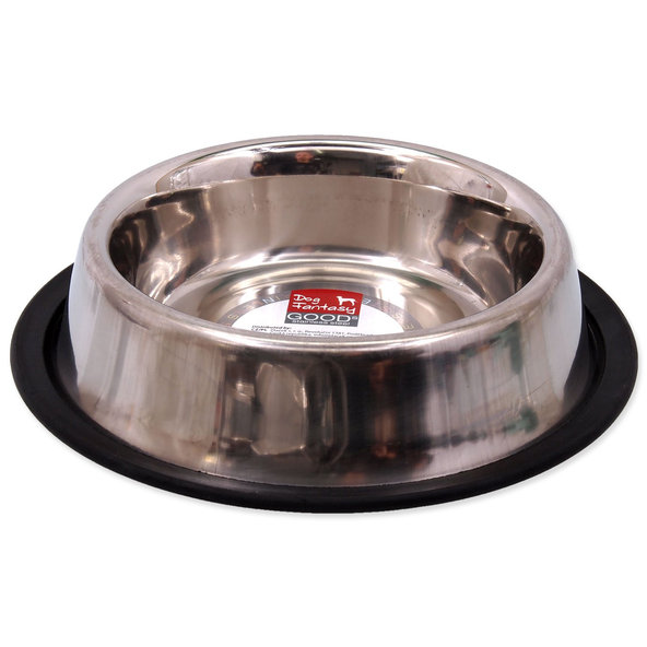 Dog Fantasy miska nerezová s gumou 21 cm 490 ml