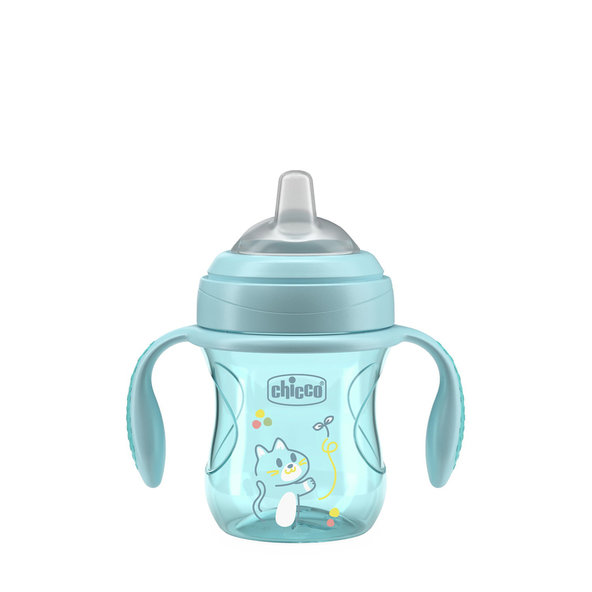 Chicco učící hrneček Transition s držadly teal 4 m+