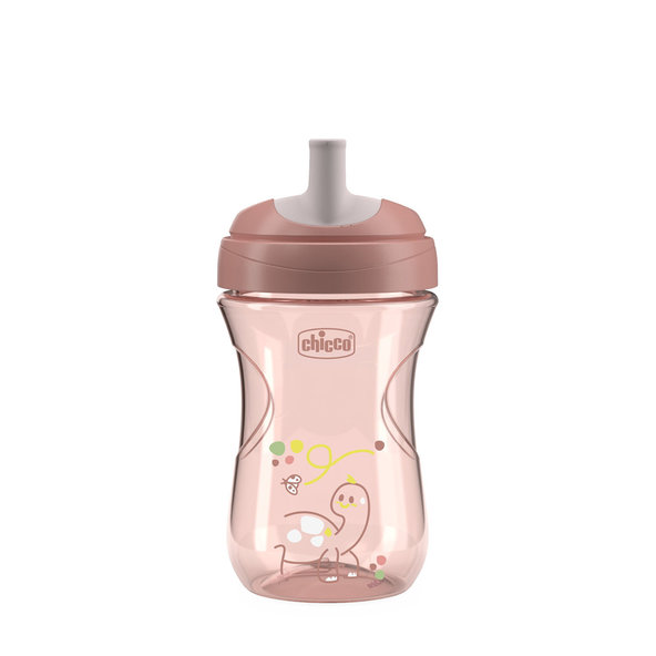Chicco hrneček Advanced se slámkou růžový 12 m+