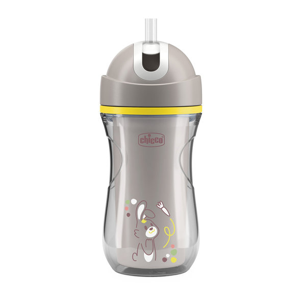 Chicco hrneček Sport se slámkou šedý 14 m+
