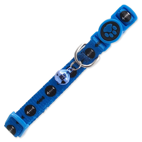 Active Cat obojek nylon rybka modrý velikost XS 1×19-31cm