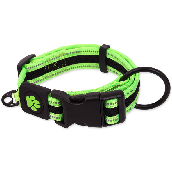 Active Dog Fluffy obojek limetka velikost S 2×27-41cm