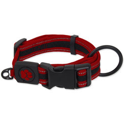 Active Dog Fluffy obojek červený velikost M 2,5×33-48cm