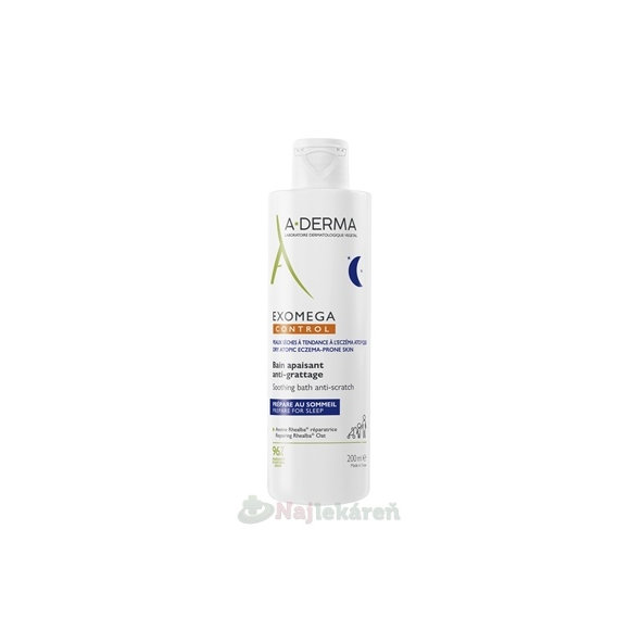 A-DERMA Exomega Control zklidňující koupel na atopickou pokožku 200 ml