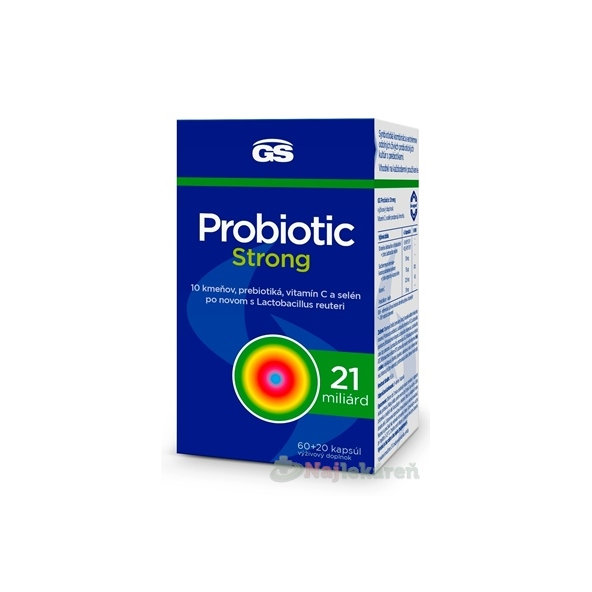 GS Probiotic Strong 60+20 kapslí