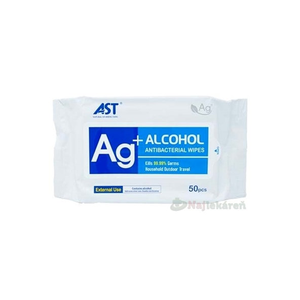 AST AG + Alkohol antibakteriální ubrousky 50 ks